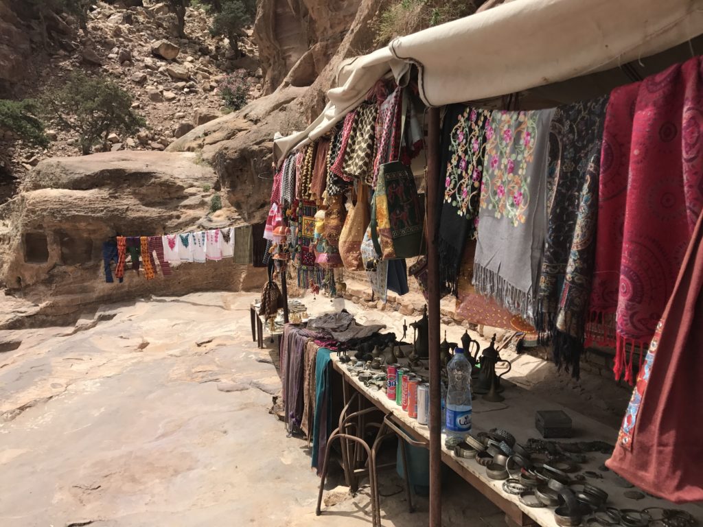 A souvenir shop at the Petra