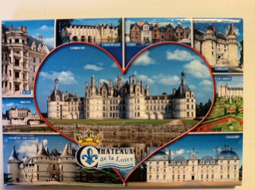 Picture of Magnet with all the castles to visit in Loire Valley