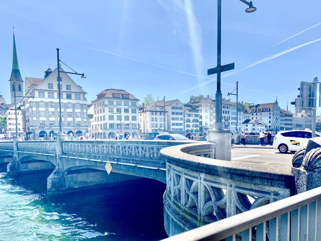 bridge over Limmet river Zurich