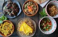 Bahraini Breakfast served and displayed on a table