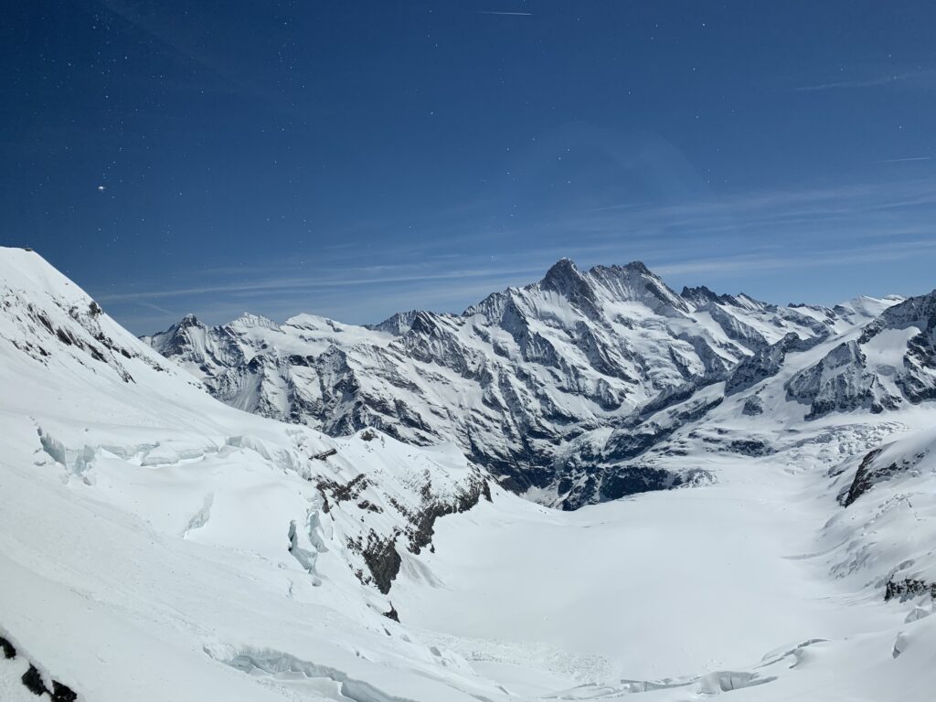 A spectacular view of the Aletsch Glacier's