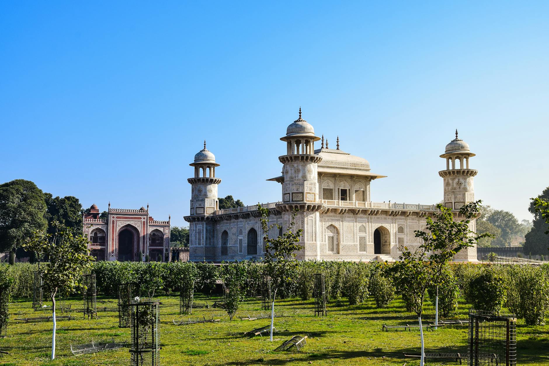 tomb of itmad ud daula in agra uttar pradesh india