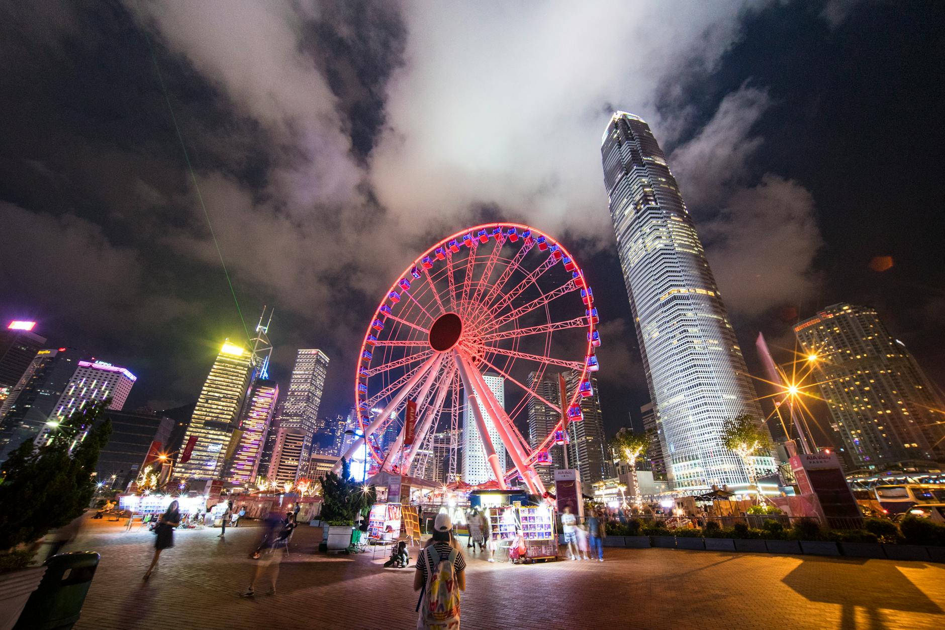 photo of people near ferris wheel