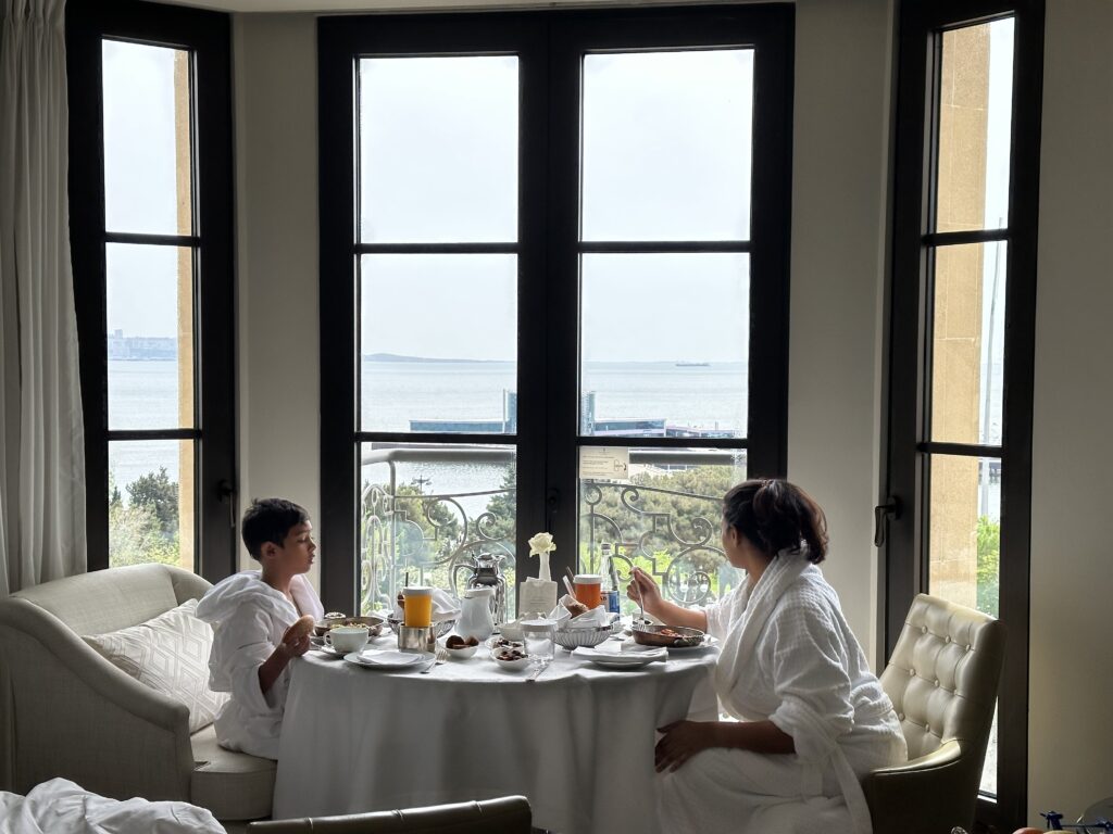 In room breakfast at Four Seasons Hotel Baku. The Ultimate 5 Day Itinerary For Azerbaijan