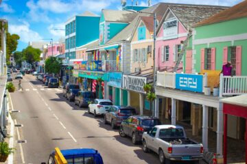 vibrant street view in nassau bahamas